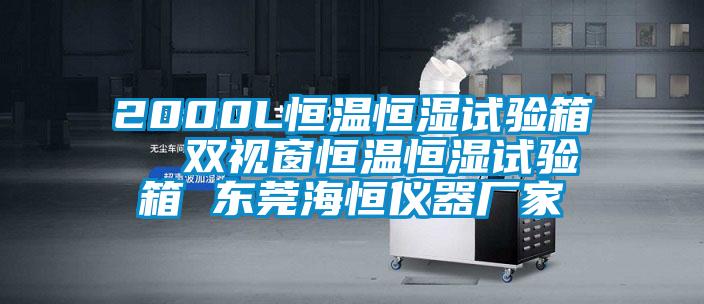 2000L恒温恒湿试验箱  双视窗恒温恒湿试验箱 东莞海恒仪器厂家