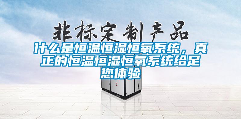 什么是恒温恒湿恒氧系统，真正的恒温恒湿恒氧系统给足您体验