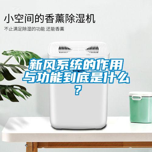 新风系统的作用与功能到底是什么？