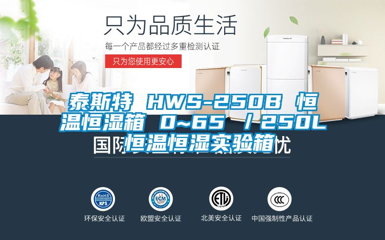 泰斯特 HWS-250B 恒温恒湿箱 0~65℃／250L 恒温恒湿实验箱