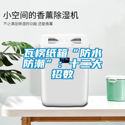 瓦楞纸箱“防水防潮”：十二大招数