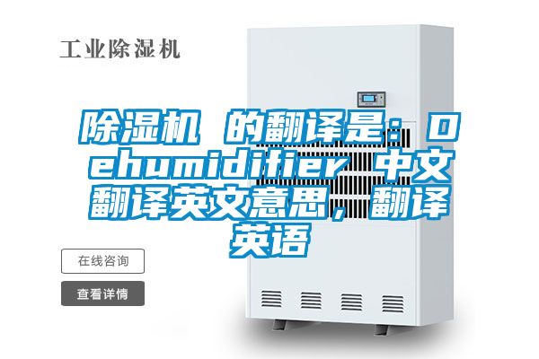 草莓视频APP在线 的翻译是：Dehumidifier 中文翻译英文意思，翻译英语